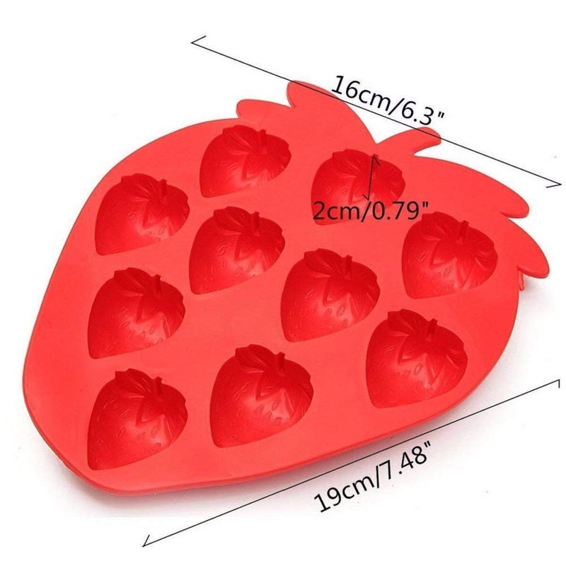 Wetco Chocolate Candy Silicone Mold, Strawberries/Pineapples/Apples/Grapes Flexible Baking Molds for Ice Cube, Jelly, Biscuits, Gummy Candies (Apple) - Image 4